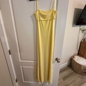 Yellow Spaghetti Strap Maxi Dress